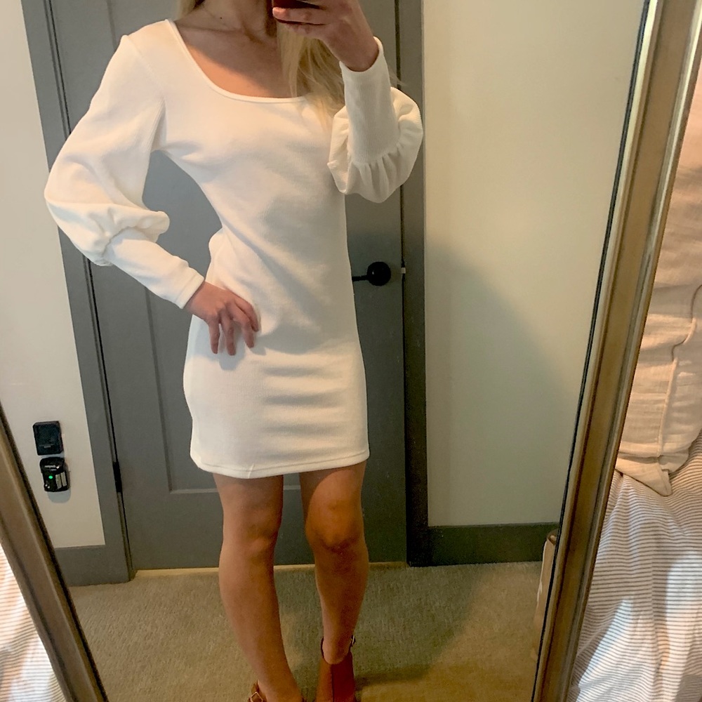 White Knit Dress